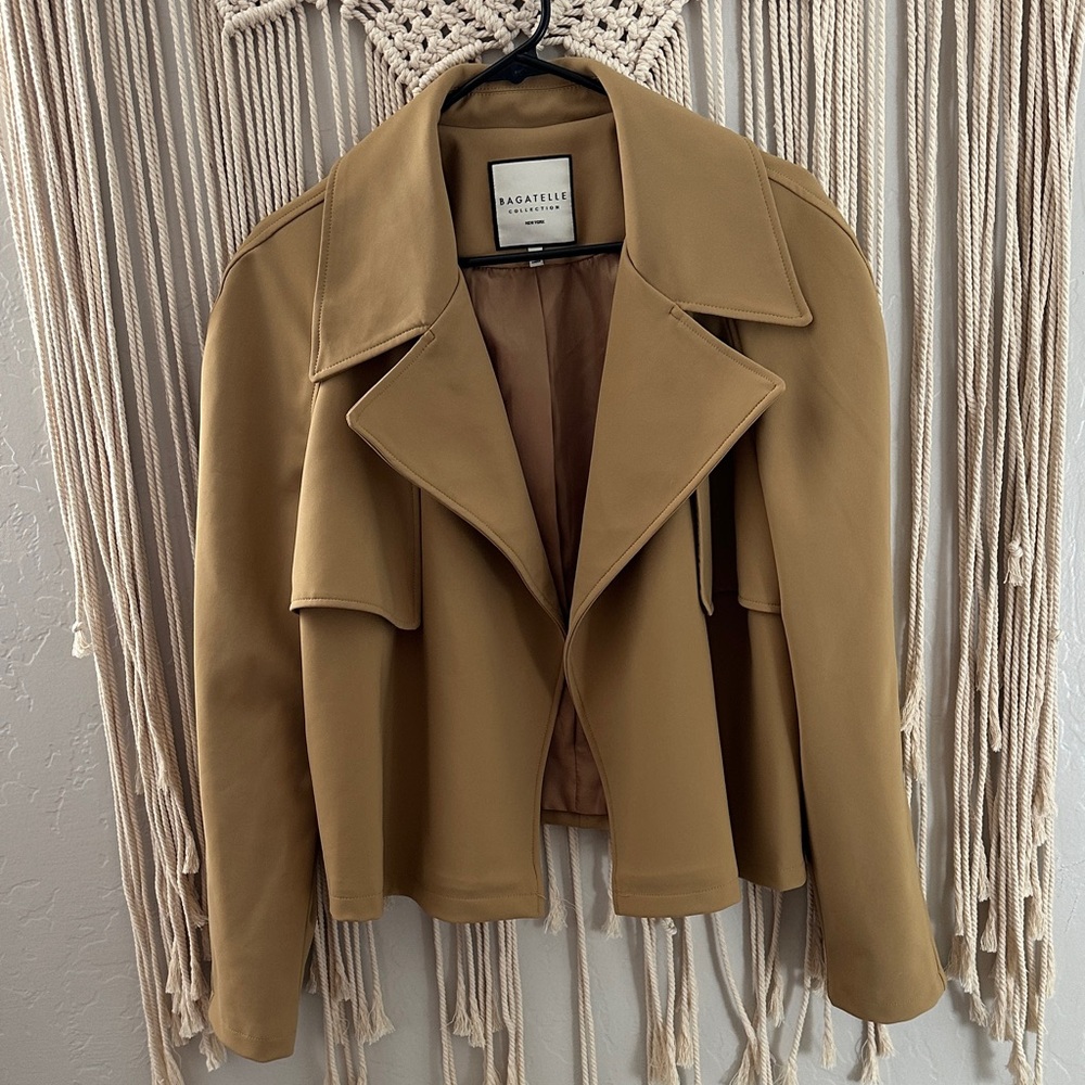 Bagatelle Stretch Nylon Crop Trench Coat